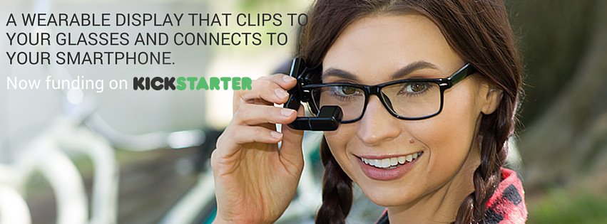 Vufine se conecta  a cualquiera de tus Dispositivos Móviles a través de tus gafas.