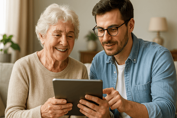Acompañamiento digital para mayores: ideas de negocio con impacto social y futuro asegurado