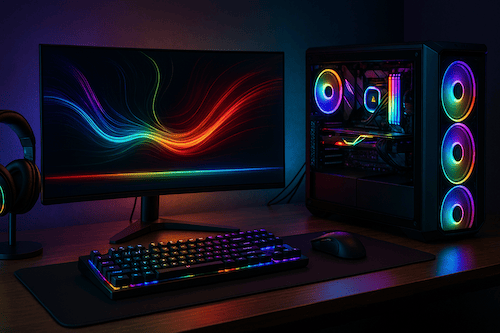 Setup gamer equilibrado entre diseño y rendimiento Setup gamer equilibrado entre diseño y rendimiento