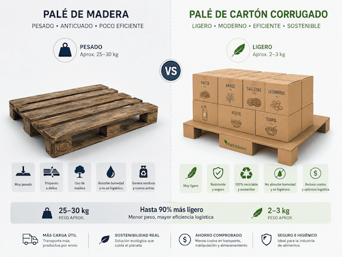 Comparativa visual de carga logística