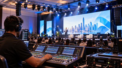 Equipamiento de sonido e iluminación profesional para eventos corporativos Equipamiento de sonido e iluminación profesional para eventos corporativos